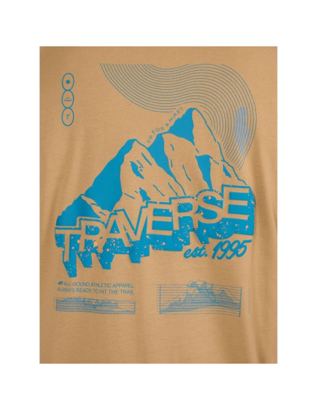T-shirt regular z nadrukiem męski 4f 4fraw25ttshm3377-83s