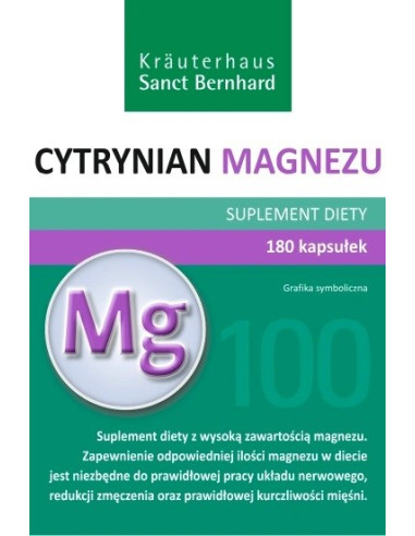 Cytrynian Magnezu (180 Kaps.)