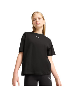 Koszulka dla dzieci puma ess centered cat logo boxy tee czarna 685131 01