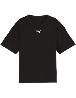 Koszulka dla dzieci puma ess centered cat logo boxy tee czarna 685131 01 2
