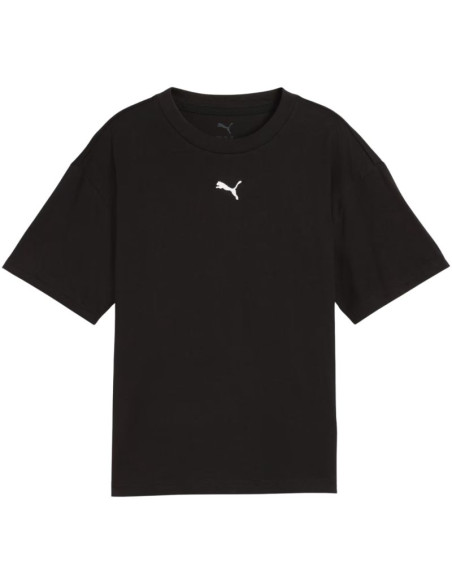 Koszulka dla dzieci puma ess centered cat logo boxy tee czarna 685131 01