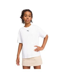 Koszulka dla dzieci puma ess centered cat logo boxy tee biała 685131 02