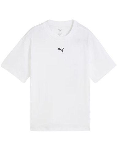 Koszulka dla dzieci puma ess centered cat logo boxy tee biała 685131 02