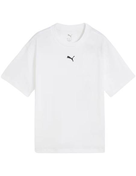 Koszulka dla dzieci puma ess centered cat logo boxy tee biała 685131 02