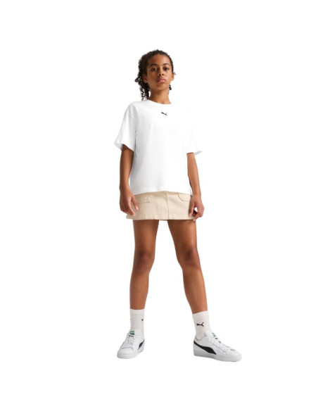 Koszulka dla dzieci puma ess centered cat logo boxy tee biała 685131 02