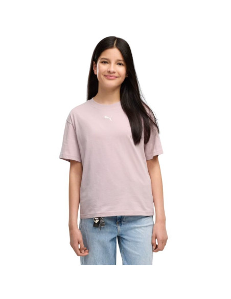 Koszulka dla dzieci puma ess centered cat logo boxy tee różowa 685131 49