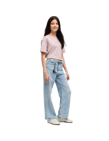 Koszulka dla dzieci puma ess centered cat logo boxy tee różowa 685131 49