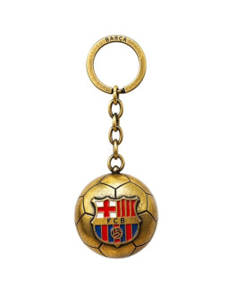 Fc barcelona brelok oryginalny na licencji w kształcie złotej piłki z herbem b7081