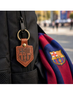 Fc barcelona brelok herb oryginalny na licencji skórzany proporczyk bll7061 2