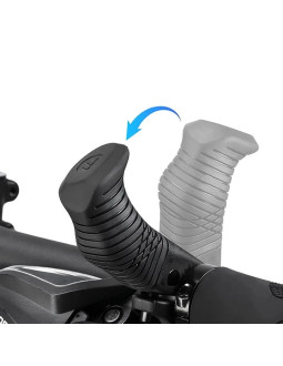 Chwyty rowerowe wozinsky wgr-m22 mtb 22,2 mm ergonomiczne gripy kciukowe - czarne 2