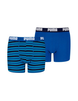 Bokserki dla dzieci puma everyday striped 2 pak niebiesko-czarne 938970 04