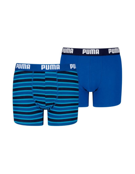Bokserki dla dzieci puma everyday striped 2 pak niebiesko-czarne 938970 04