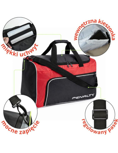 Torba sportowa penalty bag mala gym s11 medium czerwona