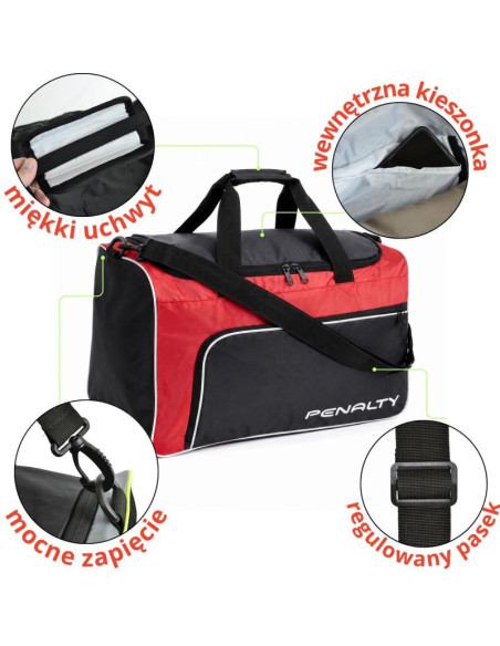 Torba sportowa penalty bag mala gym s11 medium czerwona