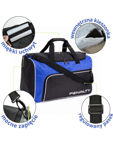 Torba sportowa penalty bag mala gym s11 medium niebieska