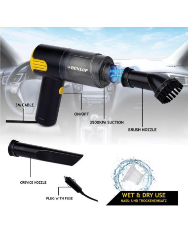 Odkurzacz samochodowy ręczny 12v dunlop