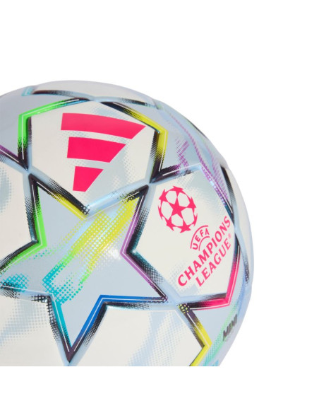 Piłka nożna adidas ucl mini 26/27 league stage biało-błękitna ke9770