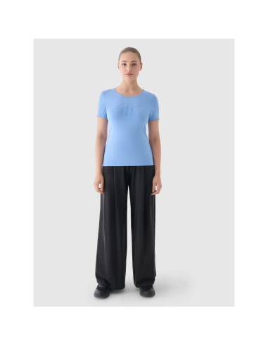 T-shirt slim z nadrukiem damski 4f 4fwmm00ttshf1846-32s
