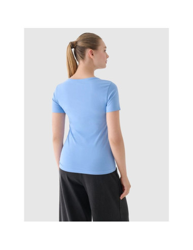 T-shirt slim z nadrukiem damski 4f 4fwmm00ttshf1846-32s