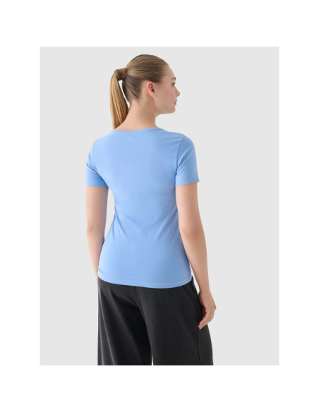 T-shirt slim z nadrukiem damski 4f 4fwmm00ttshf1846-32s