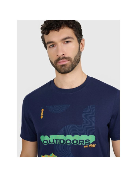 T-shirt regular z nadrukiem męski 4f 4fraw25ttshm3378-31s