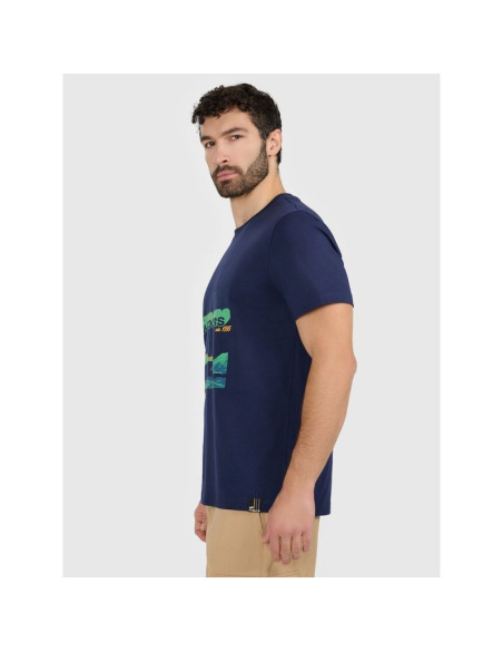 T-shirt regular z nadrukiem męski 4f 4fraw25ttshm3378-31s