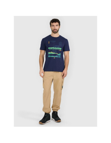 T-shirt regular z nadrukiem męski 4f 4fraw25ttshm3378-31s
