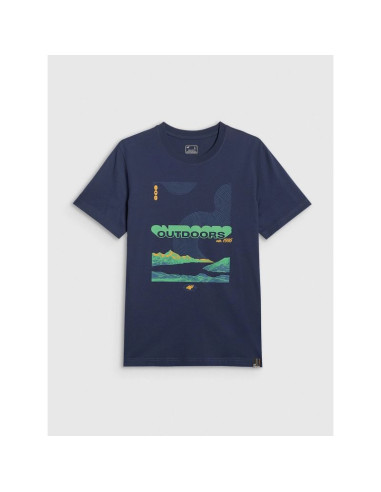 T-shirt regular z nadrukiem męski 4f 4fraw25ttshm3378-31s