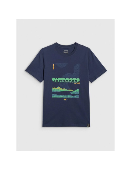 T-shirt regular z nadrukiem męski 4f 4fraw25ttshm3378-31s