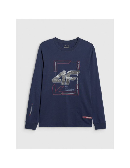 Longsleeve regular z nadrukiem męski 4f 4fraw25tlonm606-31s