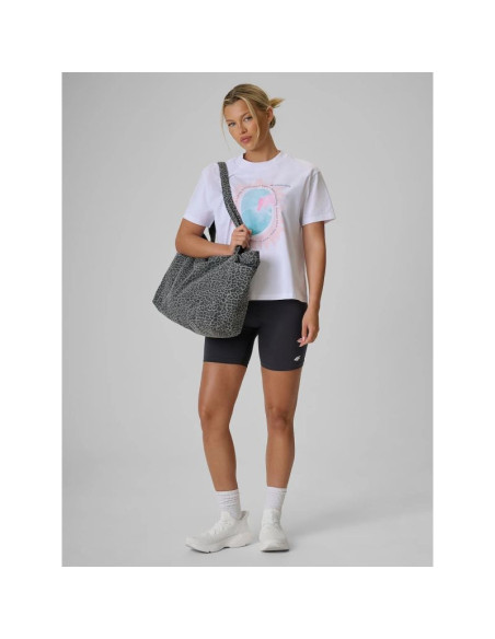 T-shirt z nadrukiem damski  4f 4frss26ttshf4536-10s