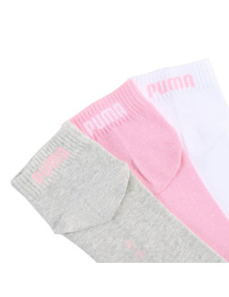 Skarpety puma quarter plain 3pak różowe, białe, szare 938589 11 2