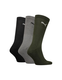 Skarpety puma crew 3 pary czarne, szare, zielone 880355 28 2