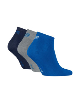 Skarpety puma sneaker plain 3 pak granatowe, szare, niebieskie 938624 12 2