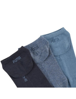 Skarpety puma sneaker plain 3 pak granatowe, niebieskie 938624 22 2
