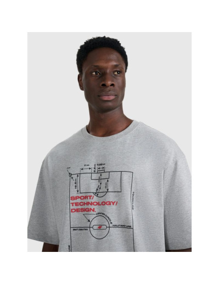 T-shirt oversize z nadrukiem męski 4f 4fraw25ttshm3257-27m