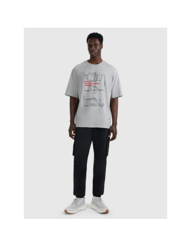 T-shirt oversize z nadrukiem męski 4f 4fraw25ttshm3257-27m
