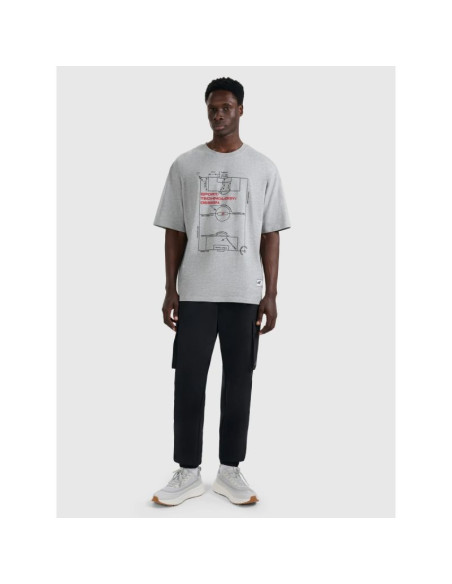 T-shirt oversize z nadrukiem męski 4f 4fraw25ttshm3257-27m