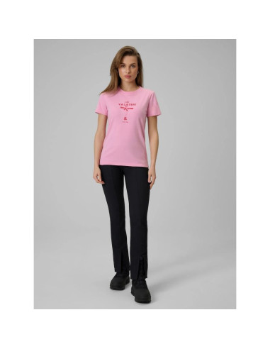 T-shirt regular z nadrukiem damski 4f 4frss26ttshf3448-56s