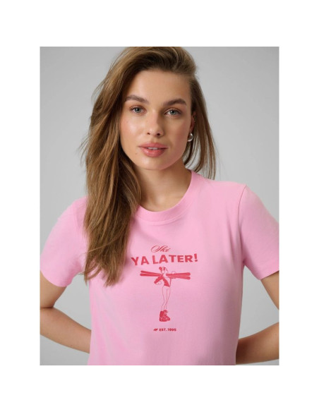 T-shirt regular z nadrukiem damski 4f 4frss26ttshf3448-56s