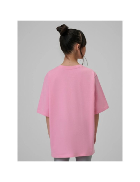 T-shirt loose z nadrukiem dziewczęcy 4f 4fjrss26ttshf3453-56s