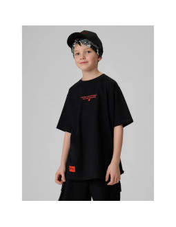 T-shirt loose z nadrukiem chłopięcy 4f 4fjrss26ttshm3835-20s