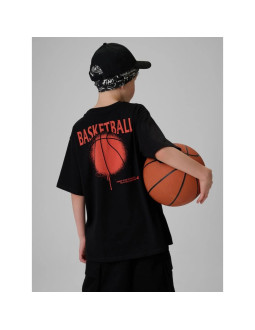T-shirt loose z nadrukiem chłopięcy 4f 4fjrss26ttshm3835-20s 2