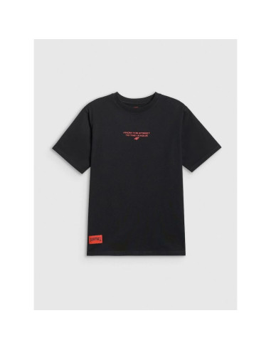 T-shirt loose z nadrukiem chłopięcy 4f 4fjrss26ttshm3835-20s