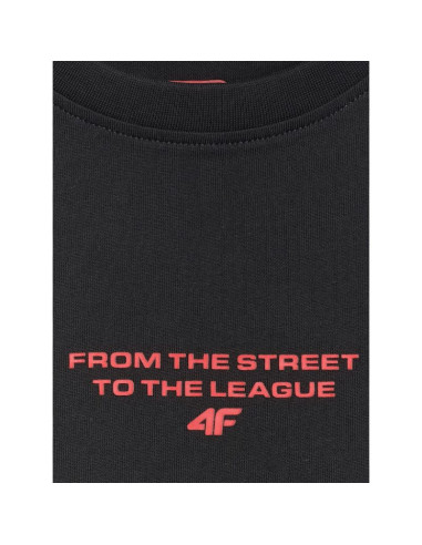 T-shirt loose z nadrukiem chłopięcy 4f 4fjrss26ttshm3835-20s