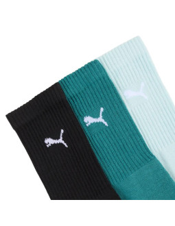 Skarpety puma crew 3 pary czarne, morska zieleń, błękitne 880355 41 2