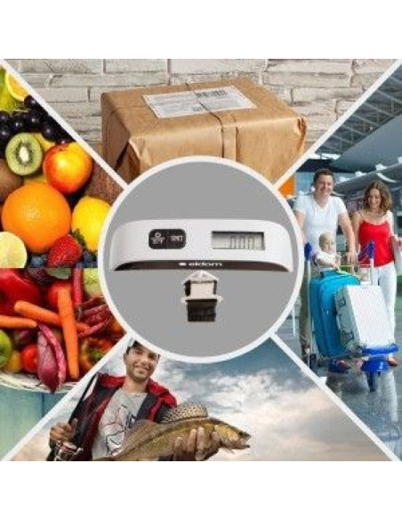 Eldom elektroniczna waga bagażowa wb10 velart dokładność 50g waga max. 50 kg