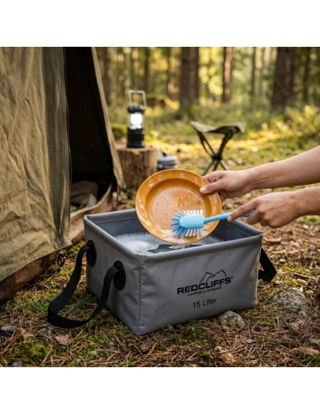 Miska turystyczna składana pojemnik na wodę kwadratowy 15l szary redcliffs