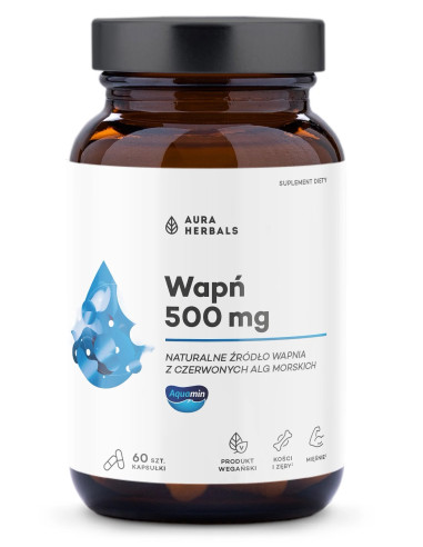 Wapń 500 Mg, Aquamin (60 Kaps.)