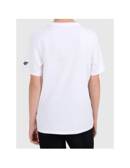 T-shirt gładki bawełniany chłopięcy 4f 4fjwmm00ttshm2330-10s 2